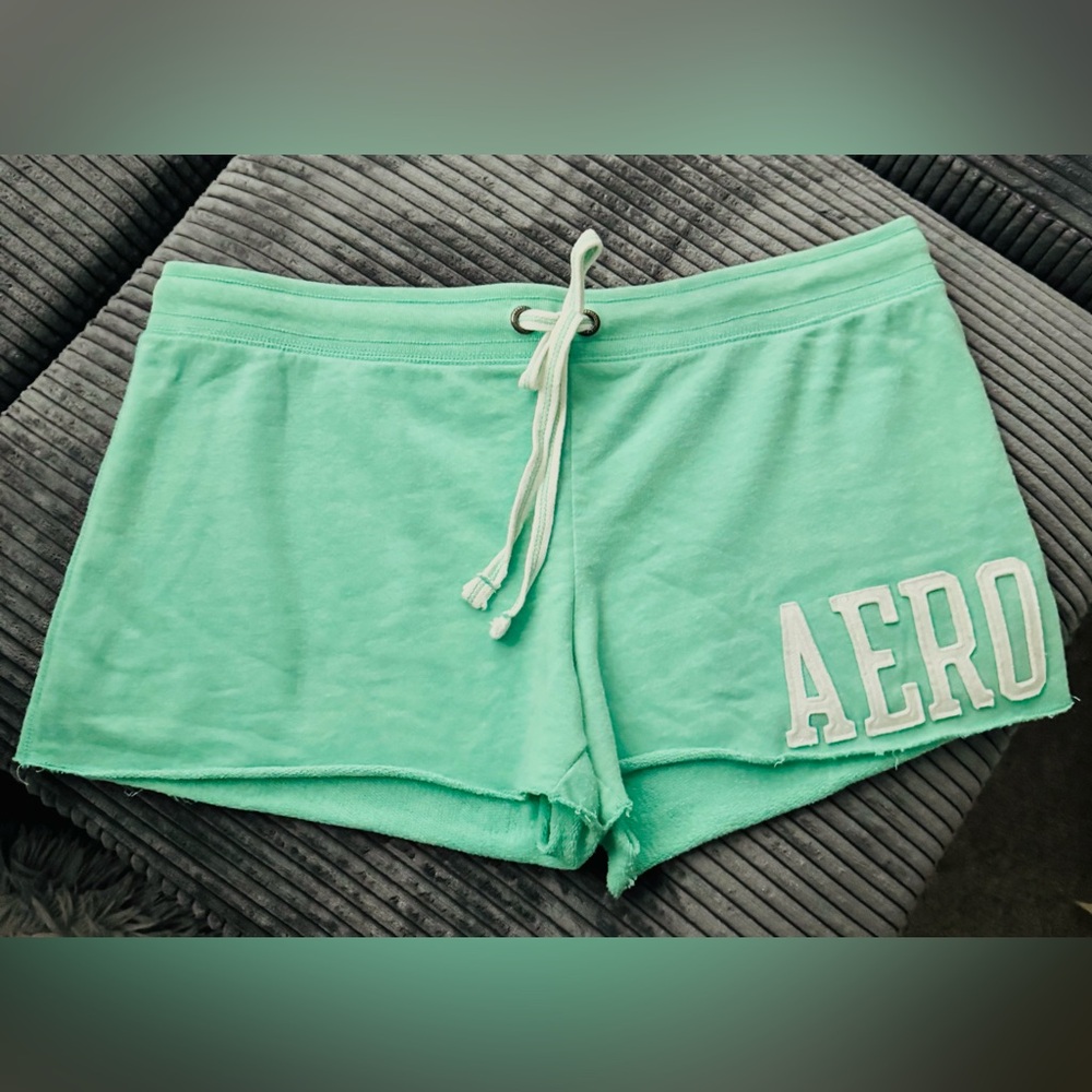 Aeropostale Y2K Lounge Sweat Shorts mint green size XL